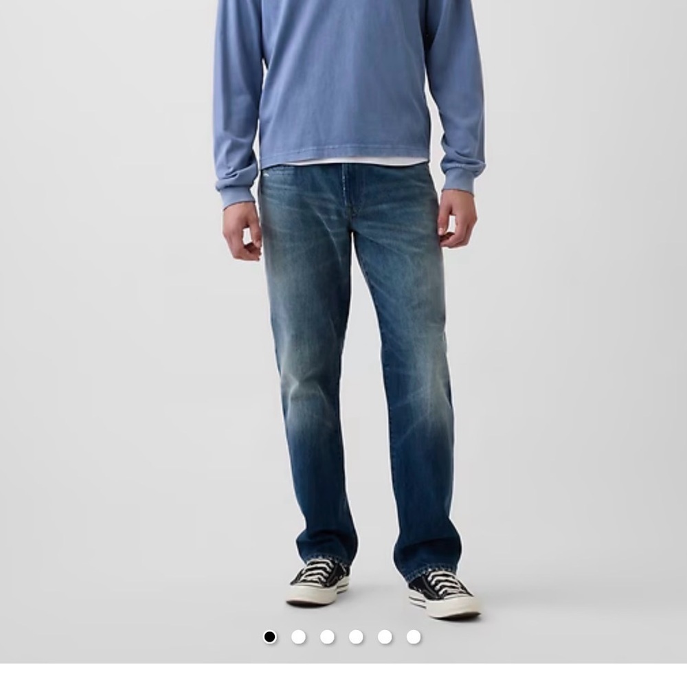 GAP Men's blue Blue Straight Jeans